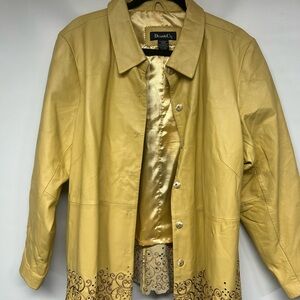 Denim&Co Mustard Leather Jacket